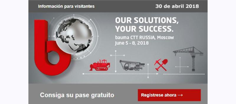 BAUMA CTT RUSSIA, 5-8 JUNIO 2018