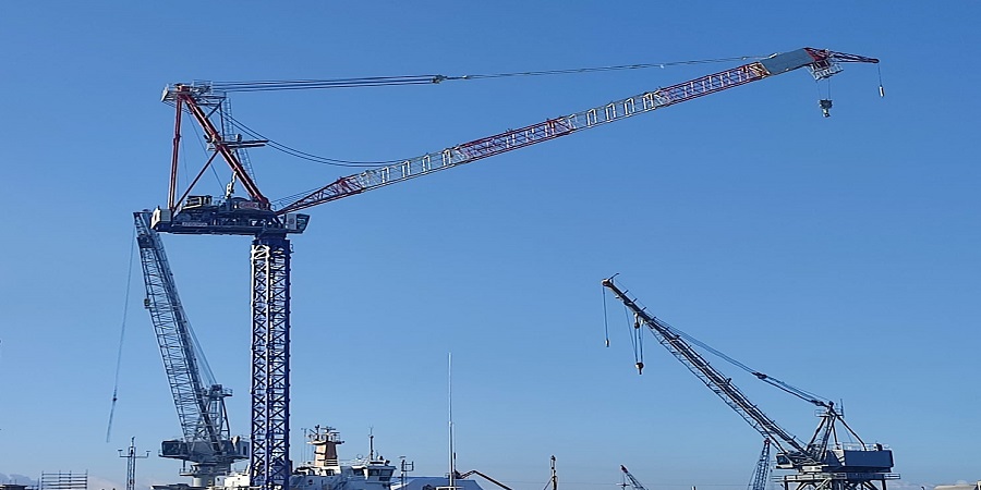 The J780PA.60 crane from JASO chosen for the rehabilitation of ships in Baltimore