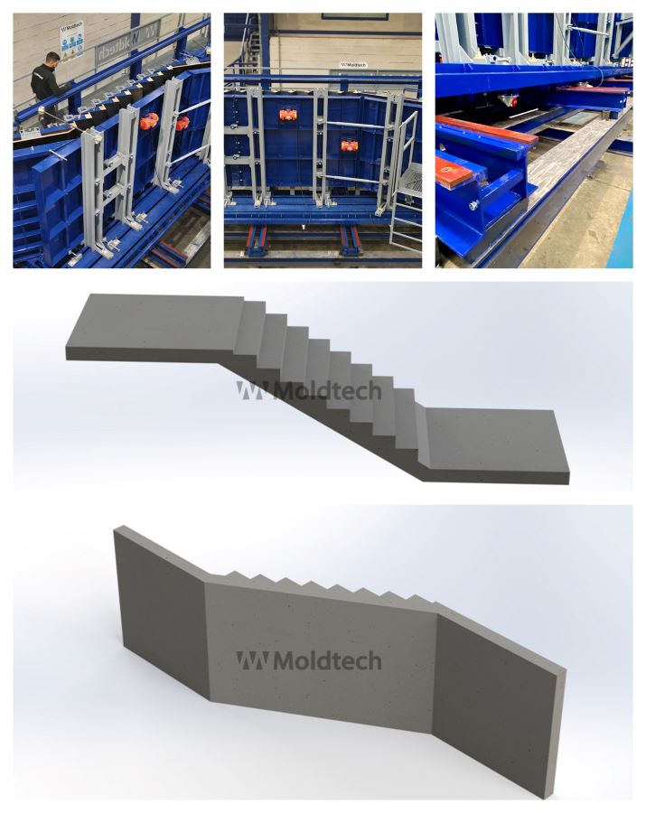 MOLDTECH, Flexible mould for  staircases - vertical casting